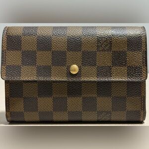 Louis Vuitton Damier Ebene Porte Tresor Etui Papier Wallet